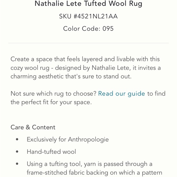 Nathalie Lete Sparrow Tufted Wool Rug * - Picture 11 of 15